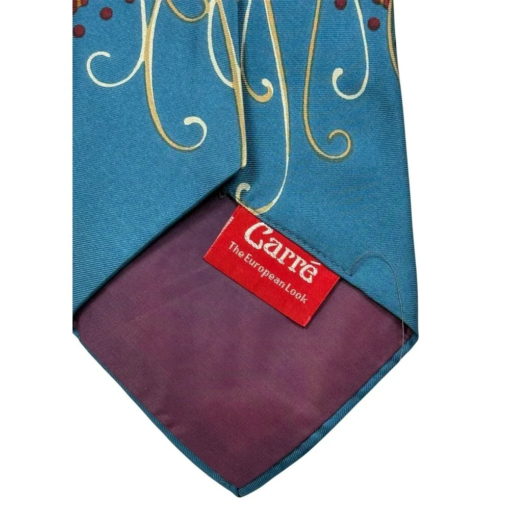 VTG 70s Berkley Cravats Carre Art Deco Tie 4.5